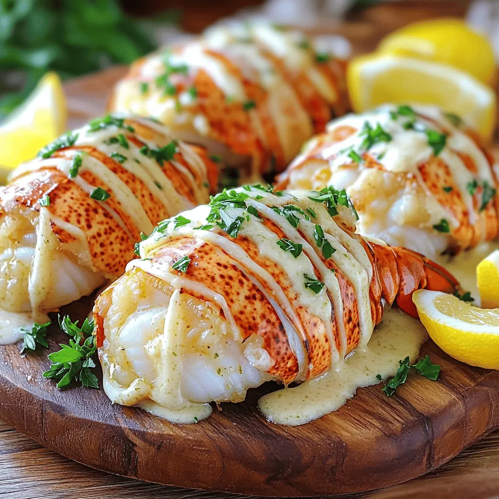 Creamy Garlic Butter Lobster Tails Delightful Dinner