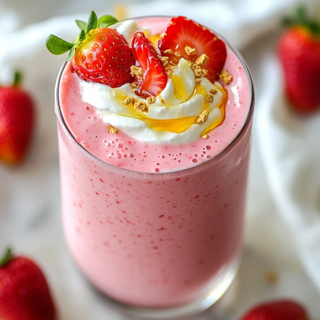 Strawberry Cheesecake Smoothie Fresh and Creamy Blend