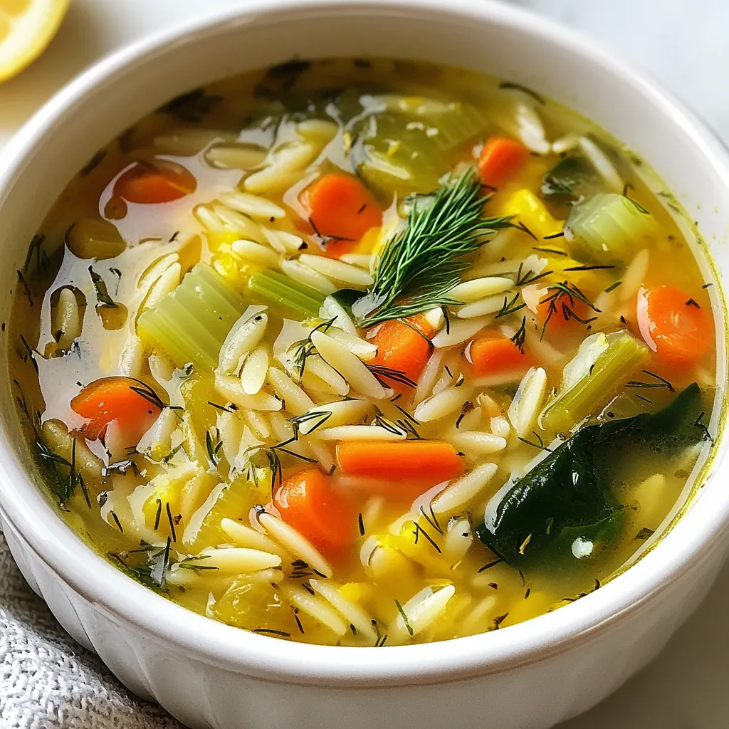 Greek Lemon Orzo Soup Flavorful Comfort in a Bowl