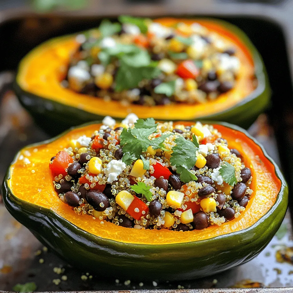 Vegetarian Stuffed Acorn Squash Flavorful Holiday Dish