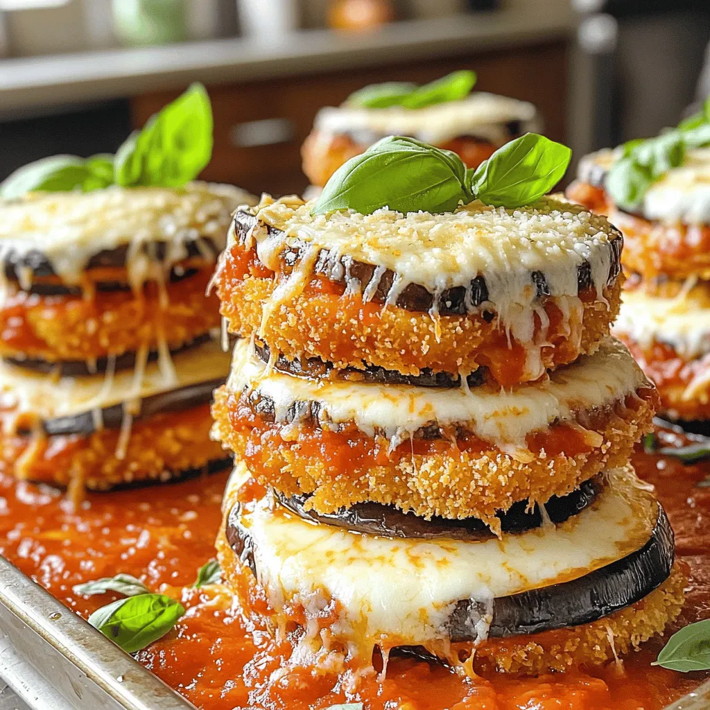 Eggplant Parmesan Stacks Delicious Layered Recipe