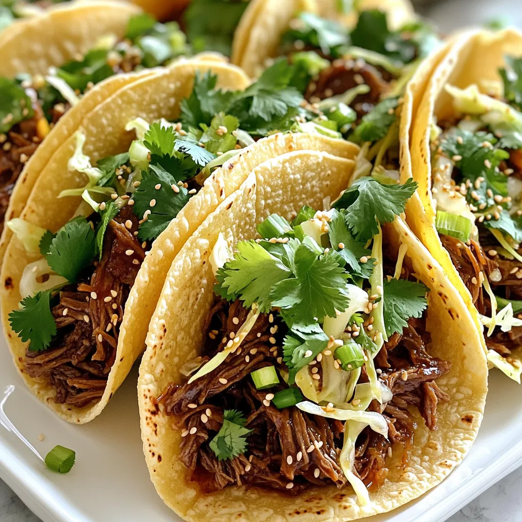 Slow Cooker Korean BBQ Beef Tacos Flavorful Delight