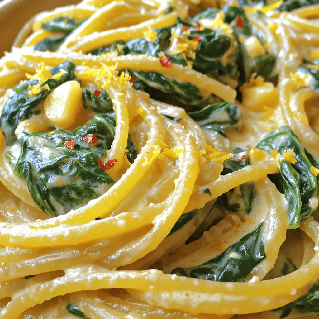 Creamy Garlic Spinach Pasta Delightful and Easy Recipe