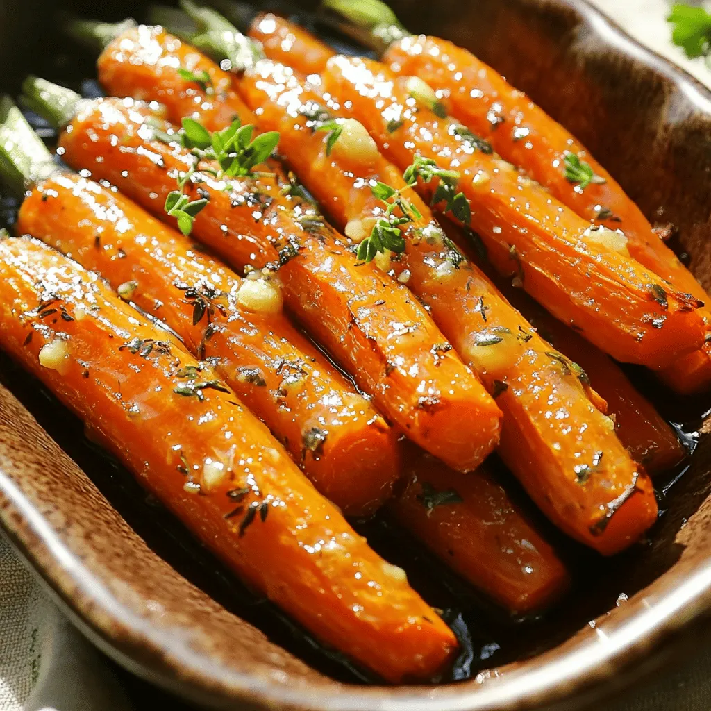 Honey Garlic Butter Roasted Carrots Flavorful Side Dish
