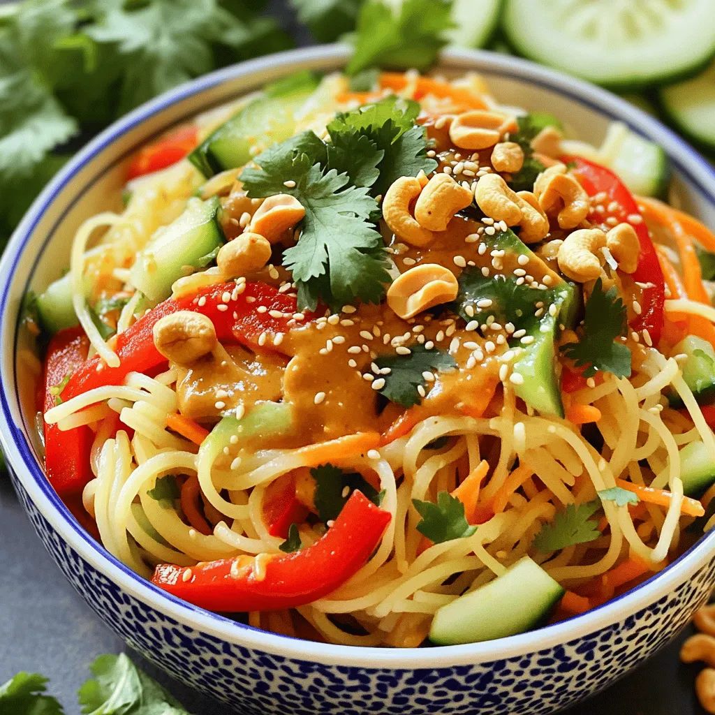 Spicy Cashew Noodle Salad Tasty and Simple Recipe
