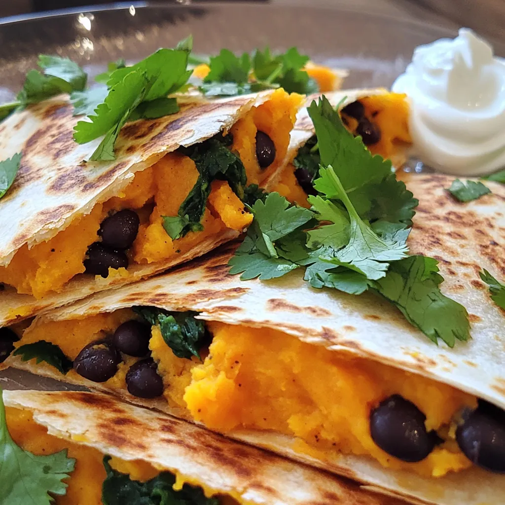 Sweet Potato Black Bean Quesadillas for Dinner Delight