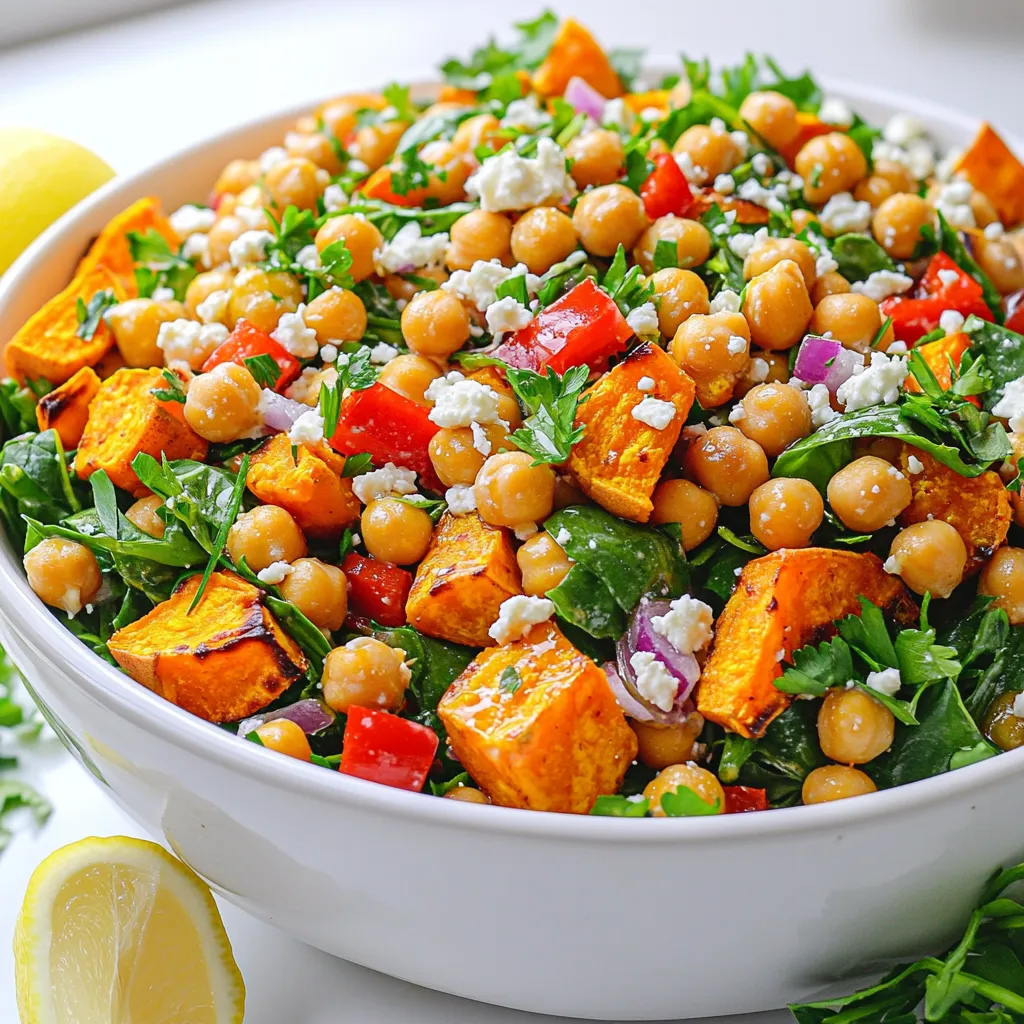 Roasted Sweet Potato Chickpea Salad Flavorful Delight