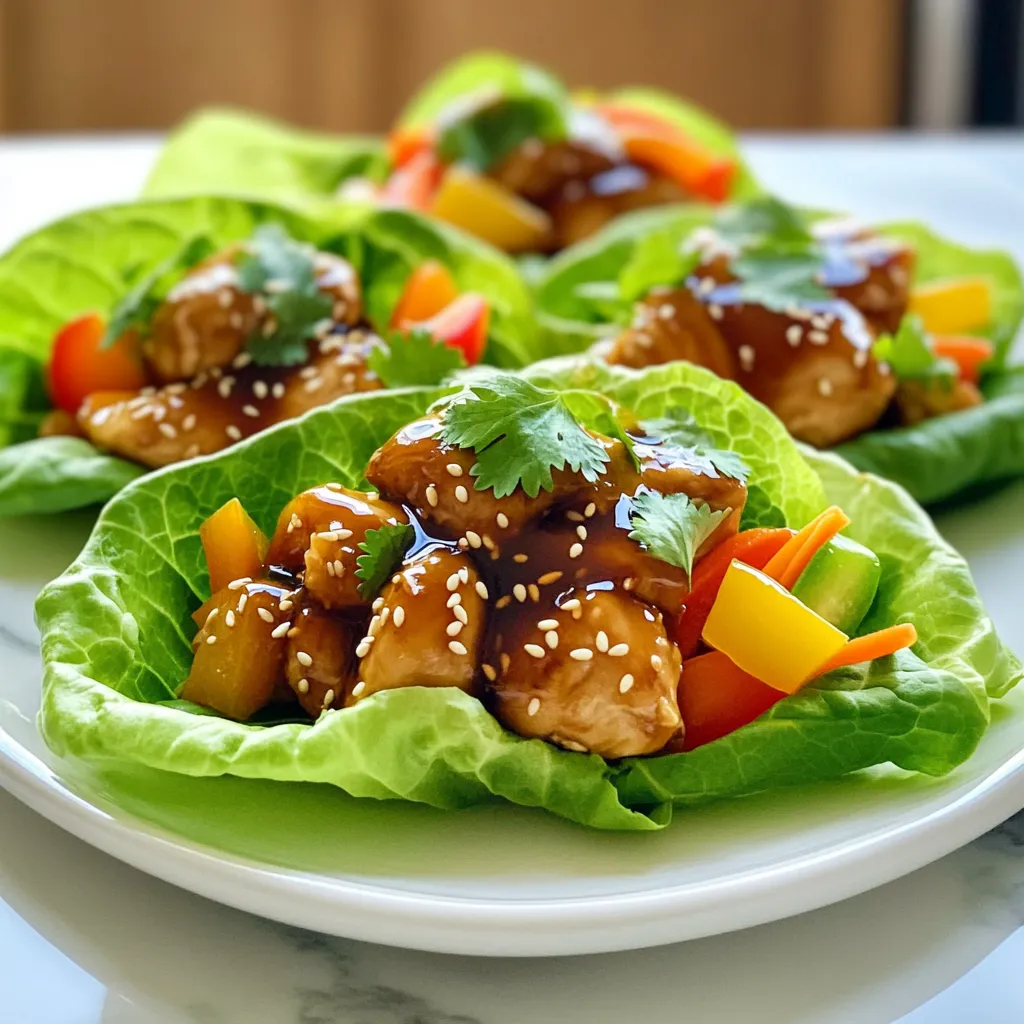 Teriyaki Chicken Lettuce Wraps Quick and Flavorful Bite