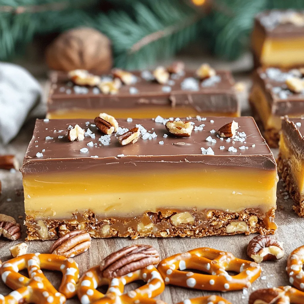 No Bake Salted Caramel Pretzel Bars Delightful Recipe