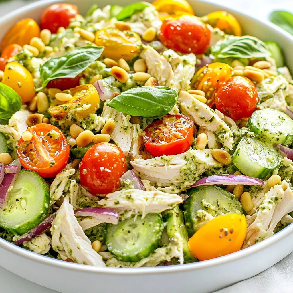 Creamy Pesto Chicken Salad Quick and Fresh Recipe