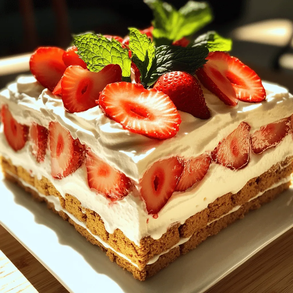 No Bake Strawberry Icebox Cake Easy and Creamy Delight