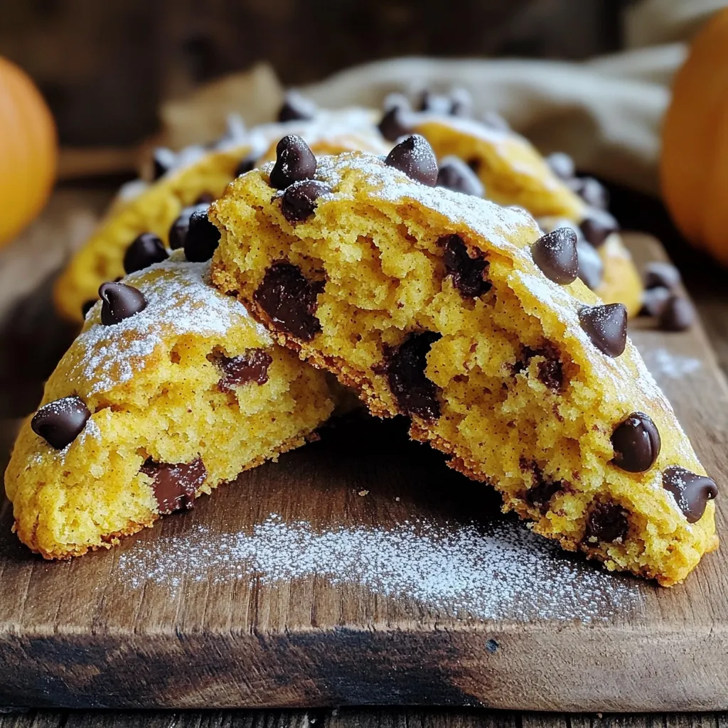 Bakery-Style Pumpkin Chocolate Chip Scones Delight