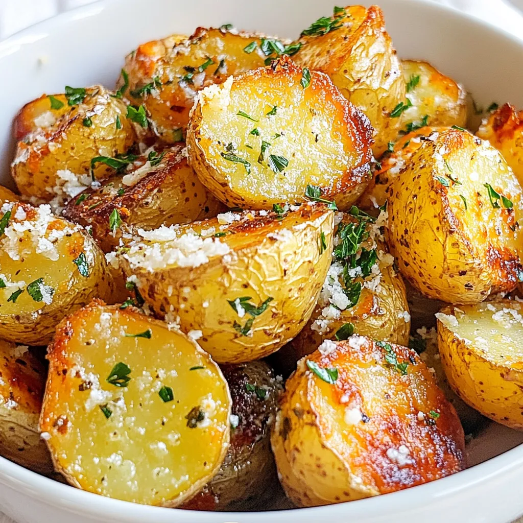 Garlic Parmesan Roasted Potatoes Tasty Side Dish