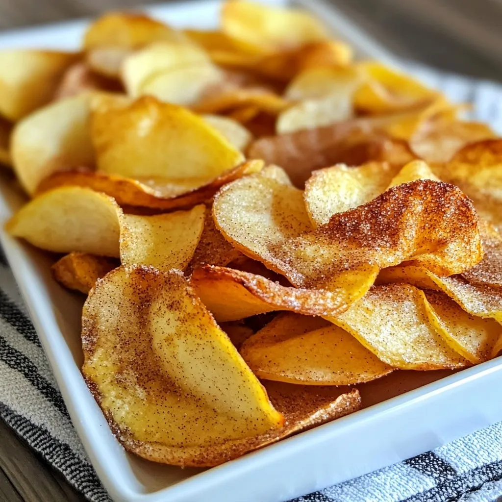Cinnamon Sugar Apple Chips Crunchy and Sweet Snack