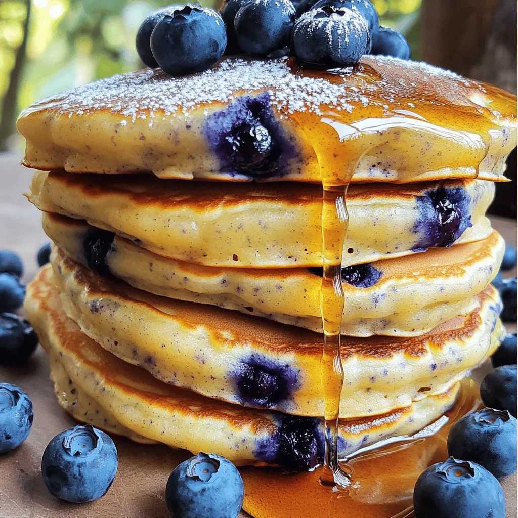 Fluffy Pancakes with Blueberries Irresistible Recipe