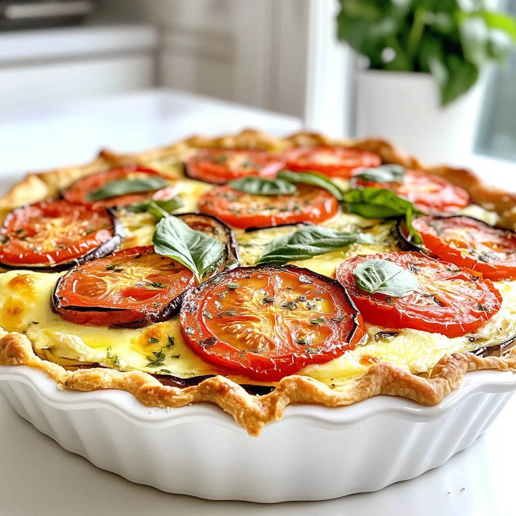 Satisfying Summer Tomato Eggplant Pie Recipe
