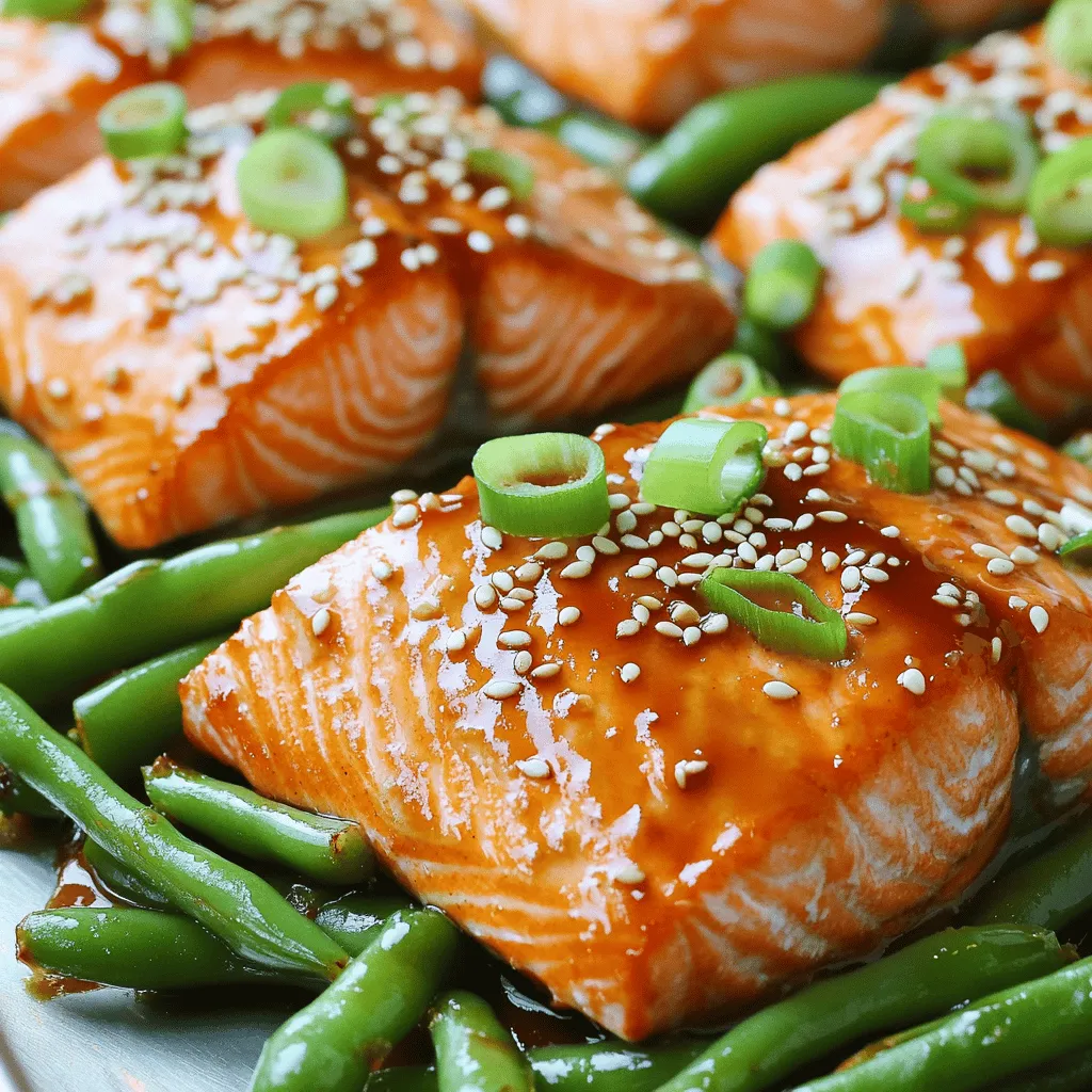Teriyaki Salmon Green Beans Sheet Pan Delight