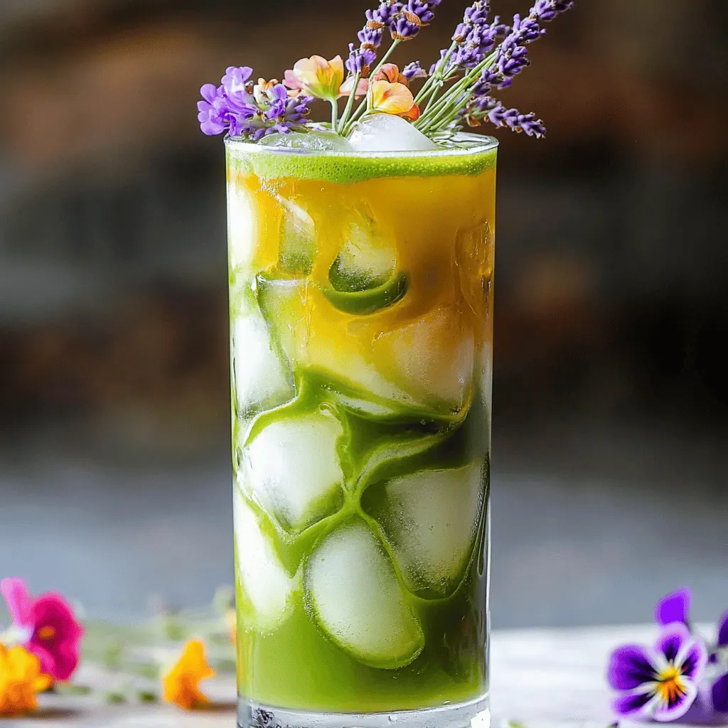 Lavender Honey Iced Matcha Refreshing Summer Drink
