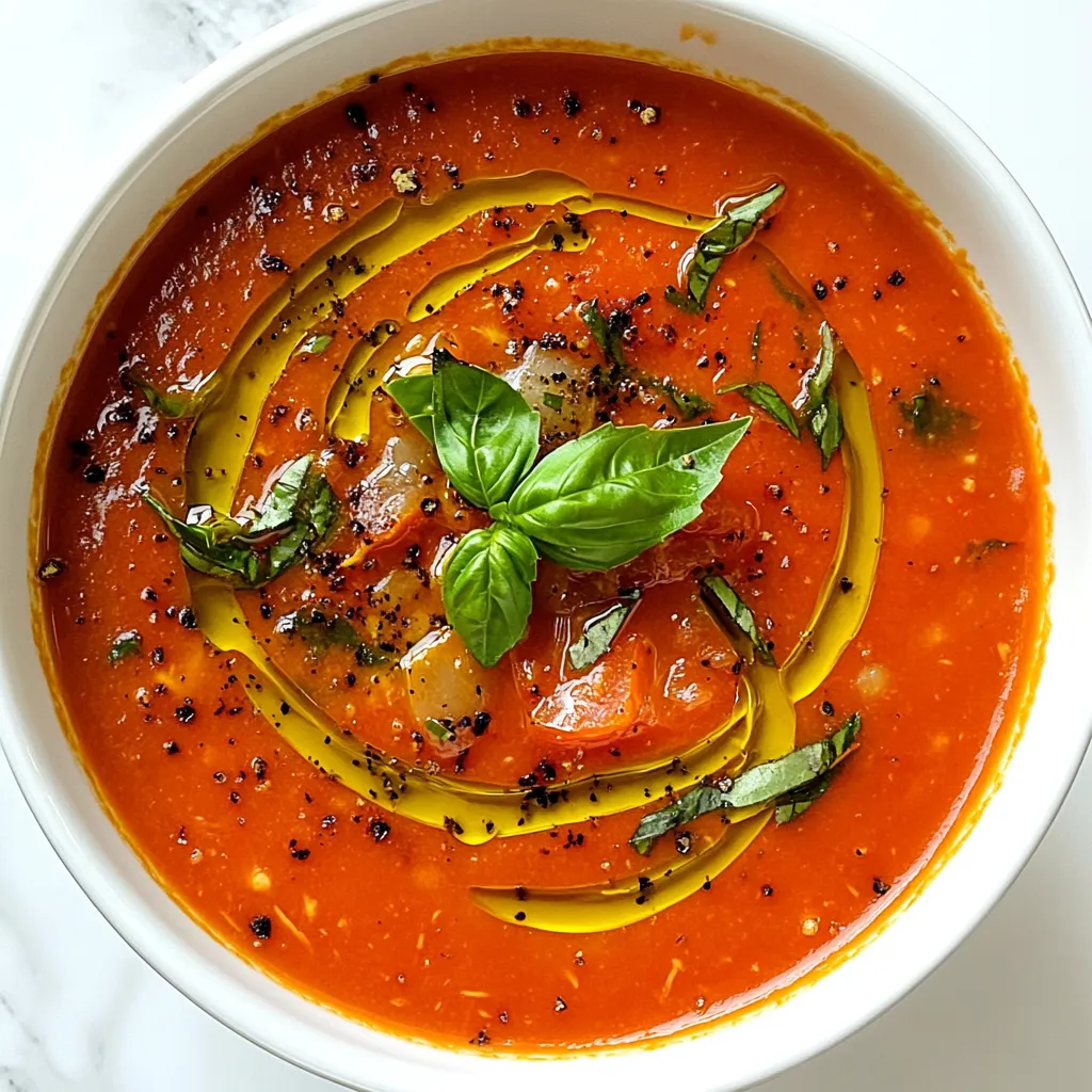 Roasted Tomato Basil Soup Comforting and Simple Meal