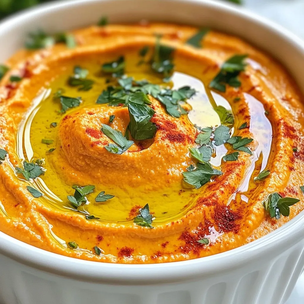 Creamy Roasted Red Pepper Hummus Simple and Tasty