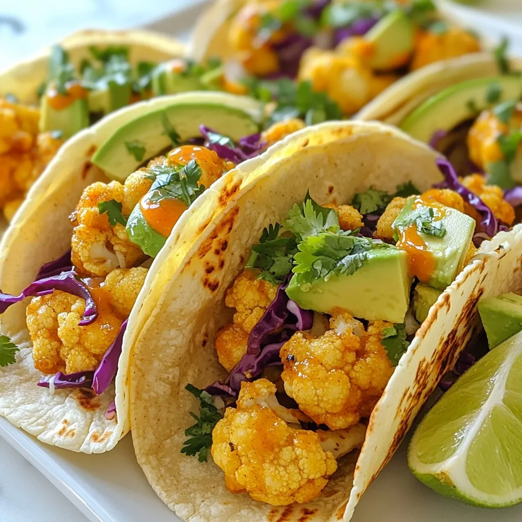Buffalo Cauliflower Tacos Tasty and Easy Recipe
