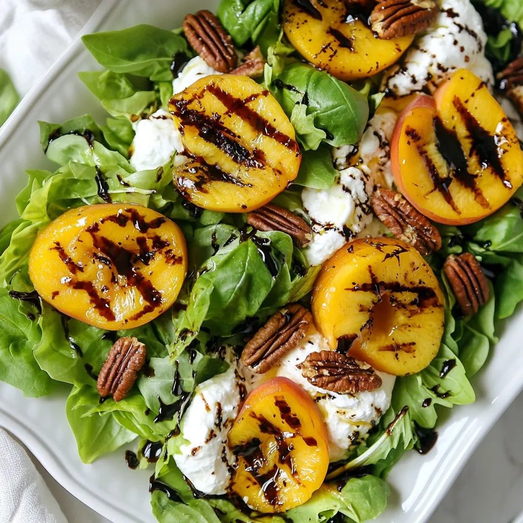 Grilled Peach Burrata Salad Fresh and Flavorful Dish