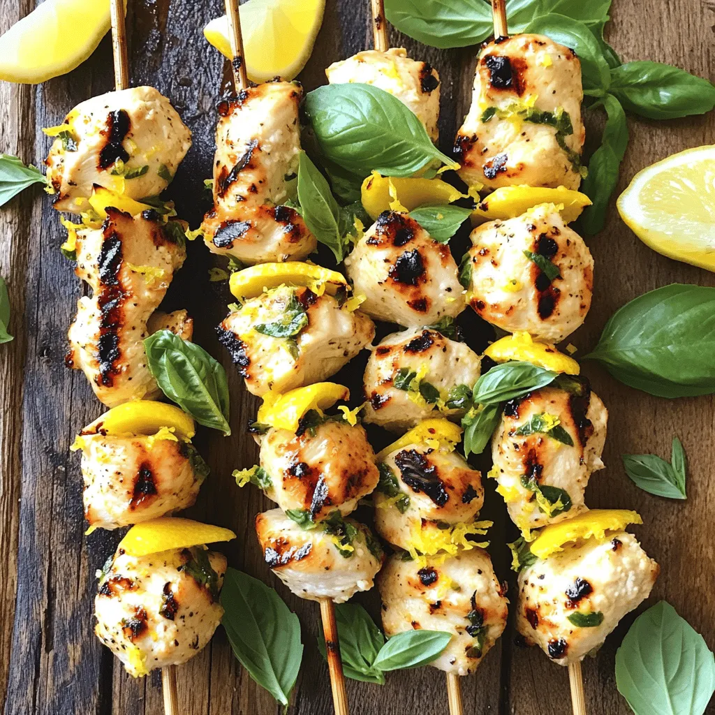 Lemon Basil Chicken Skewers Flavorful and Easy Dish