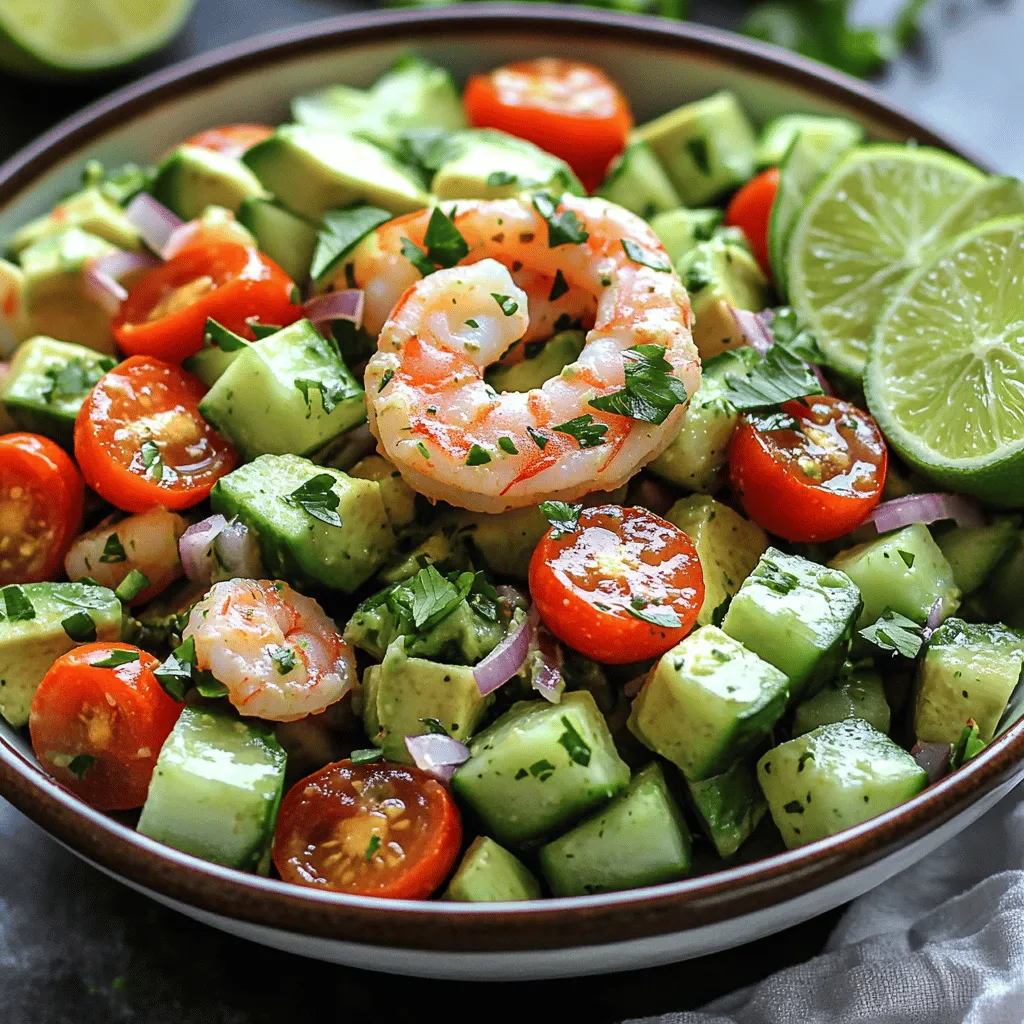 Healthy Avocado Shrimp Salad Fresh and Flavorful Dish