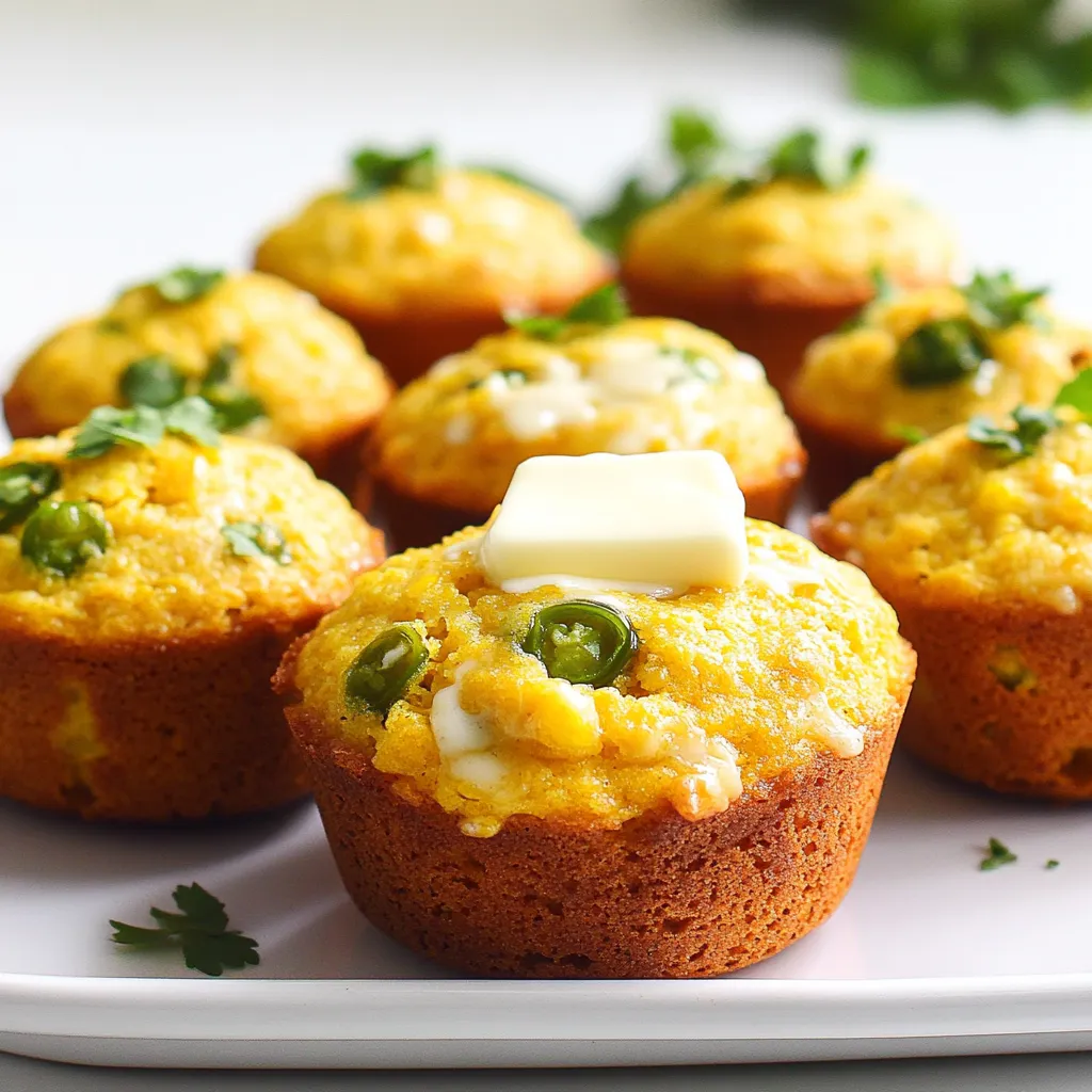 Savory Cheddar Jalapeño Cornbread Muffins Delight