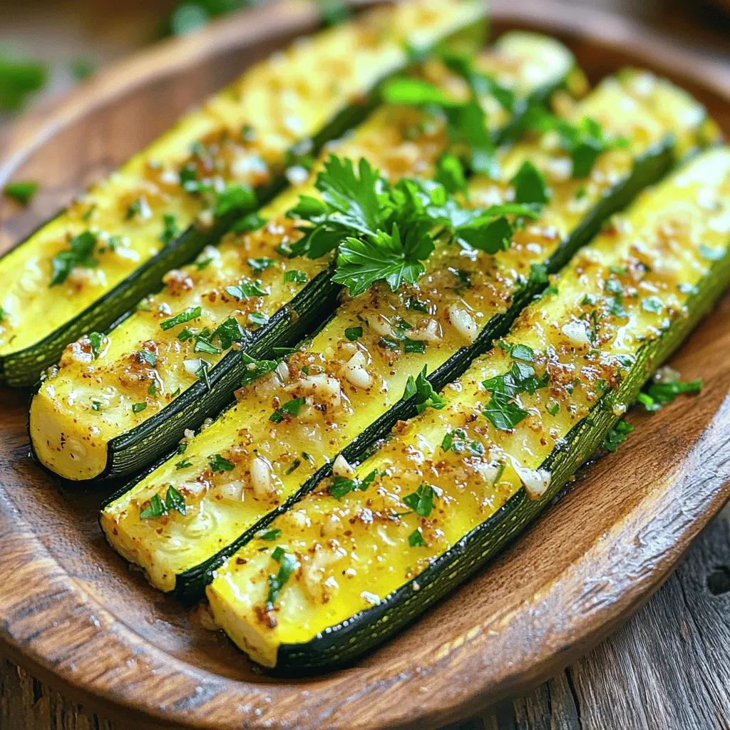 Garlic Roasted Zucchini Spears Flavorful Side Dish
