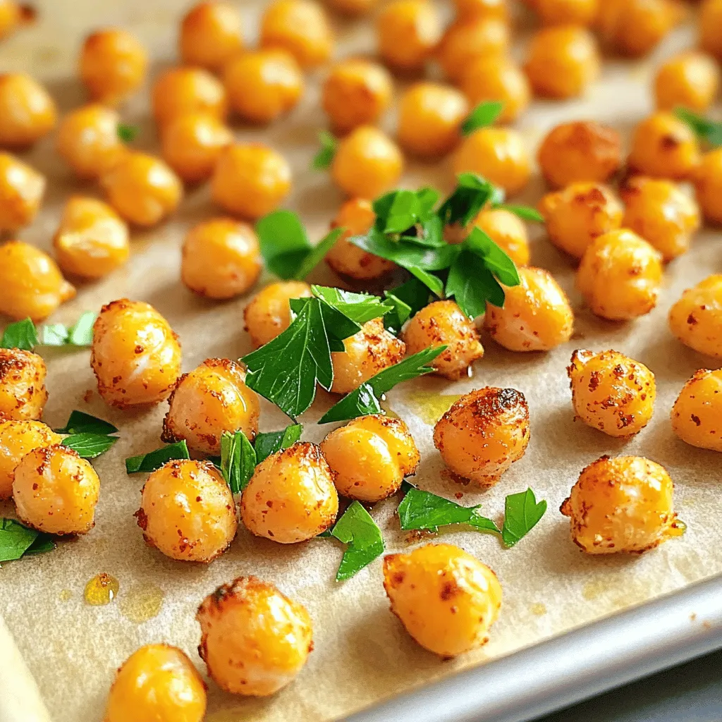 Crispy Garlic Roasted Chickpeas Flavorful Snack Idea