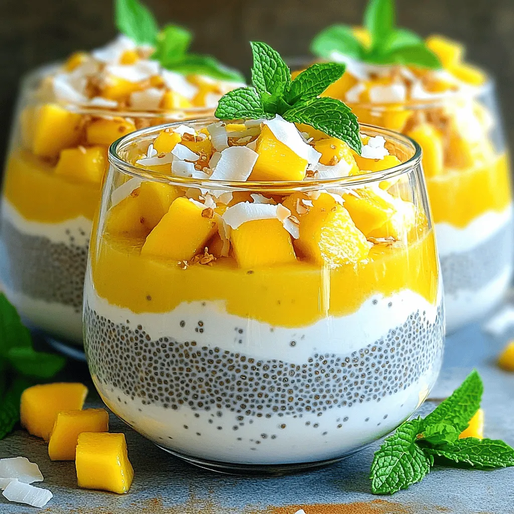 Mango Coconut Chia Pudding Healthy and Easy Recipe