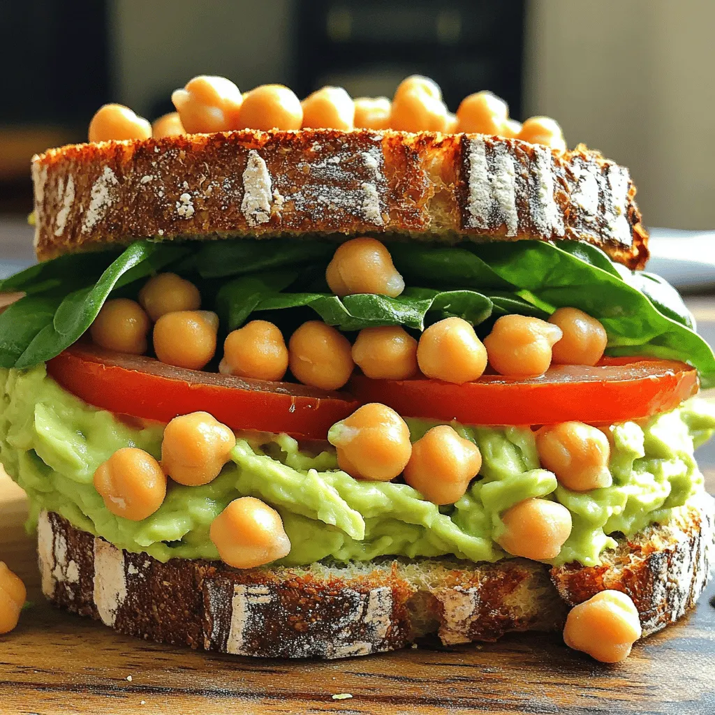 Chickpea Avocado Salad Sandwich Delightful and Fresh
