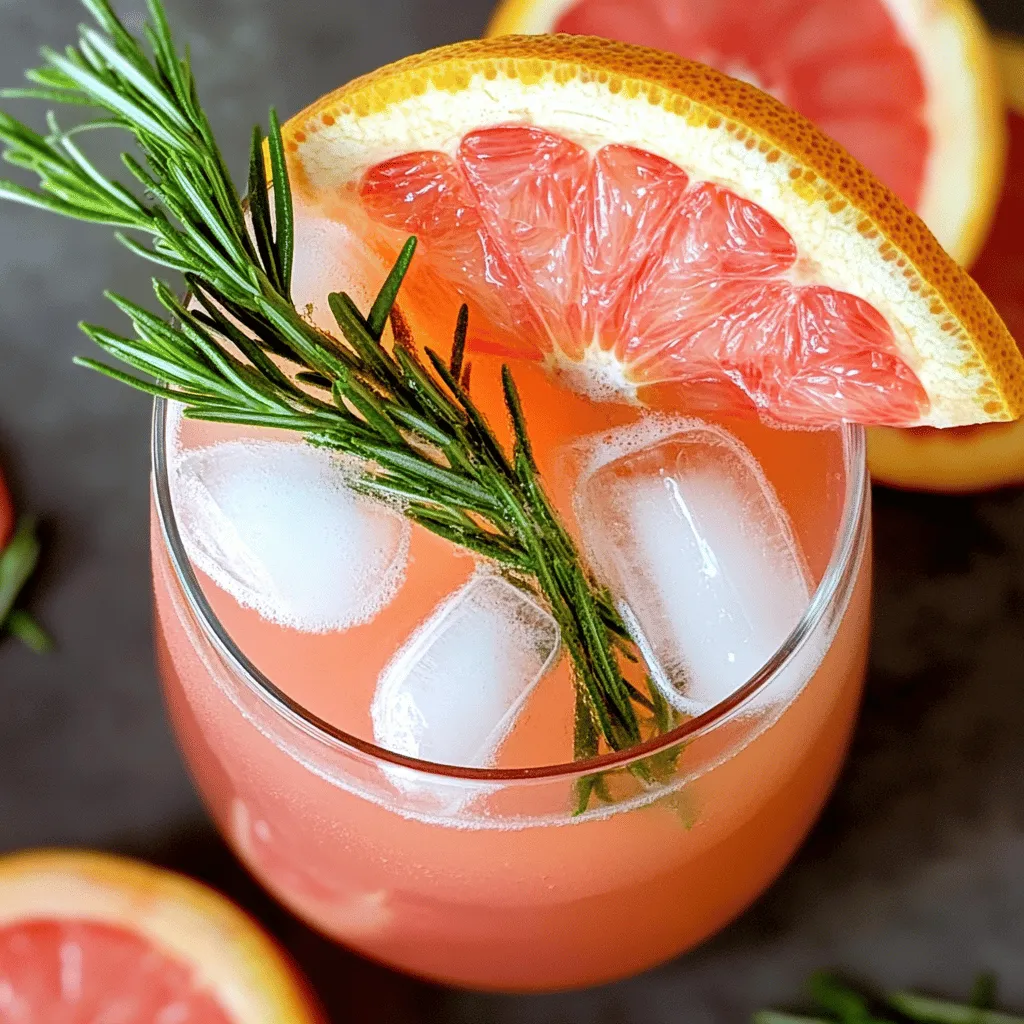 Rosemary Grapefruit Spritzer Refreshing Summer Drink