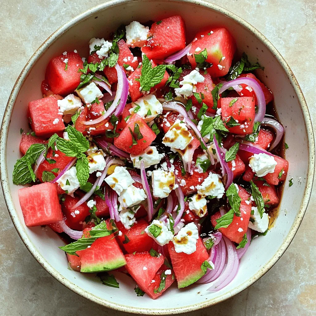Fresh Watermelon Feta Salad Delightful Summer Treat