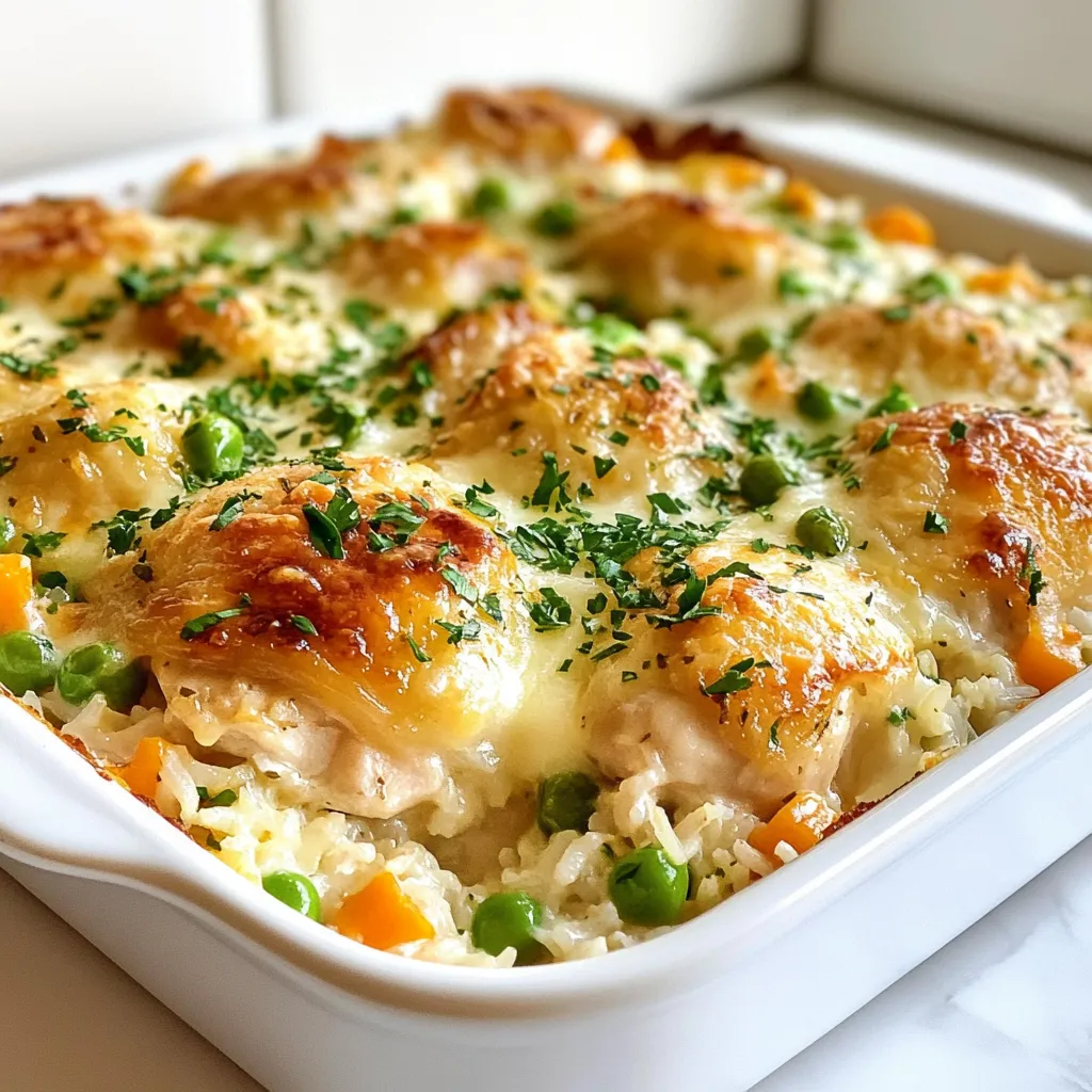 Garlic Butter Chicken and Rice Casserole Delight