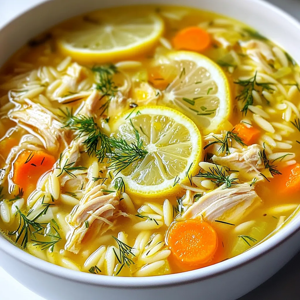 Greek Lemon Chicken Soup Savory and Flavorful Meal