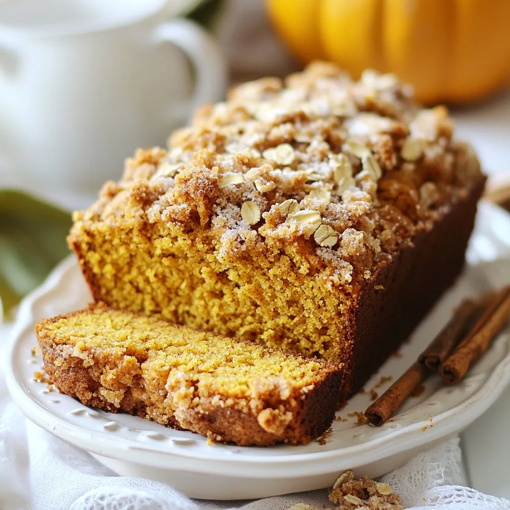 Cinnamon Streusel Pumpkin Bread Irresistible Treat