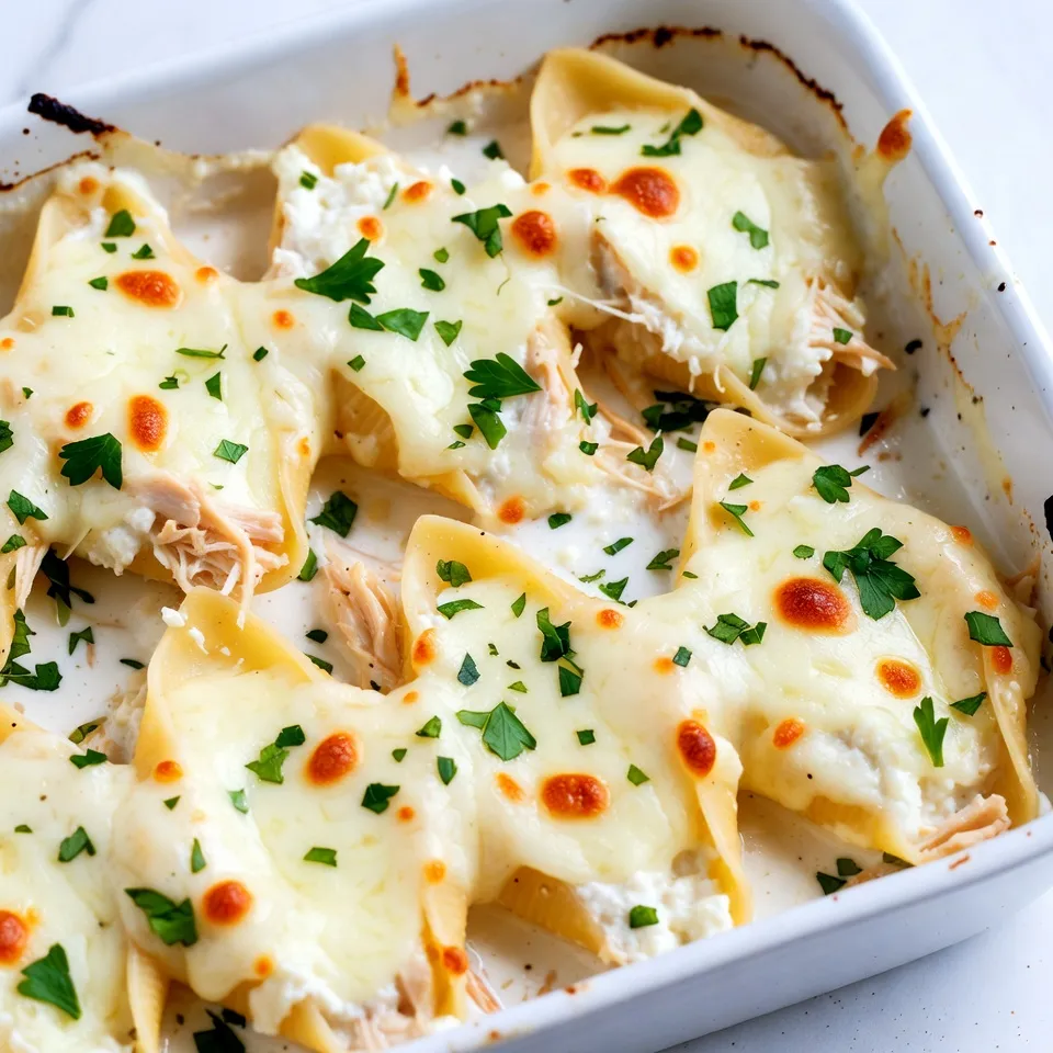 Chicken Alfredo Stuffed Shells Easy Dinner Delight