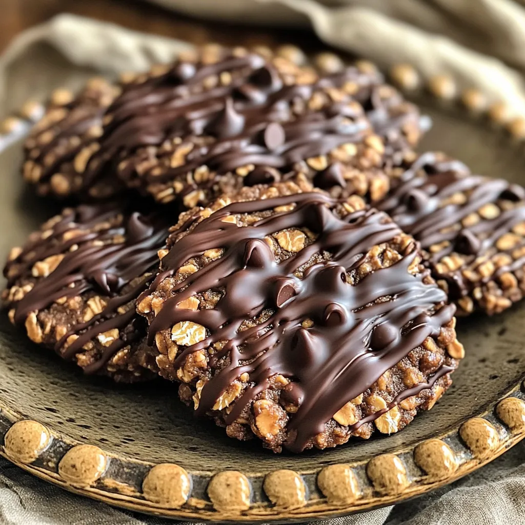 Chocolate Peanut Butter Oatmeal Cookies No Bake Delight