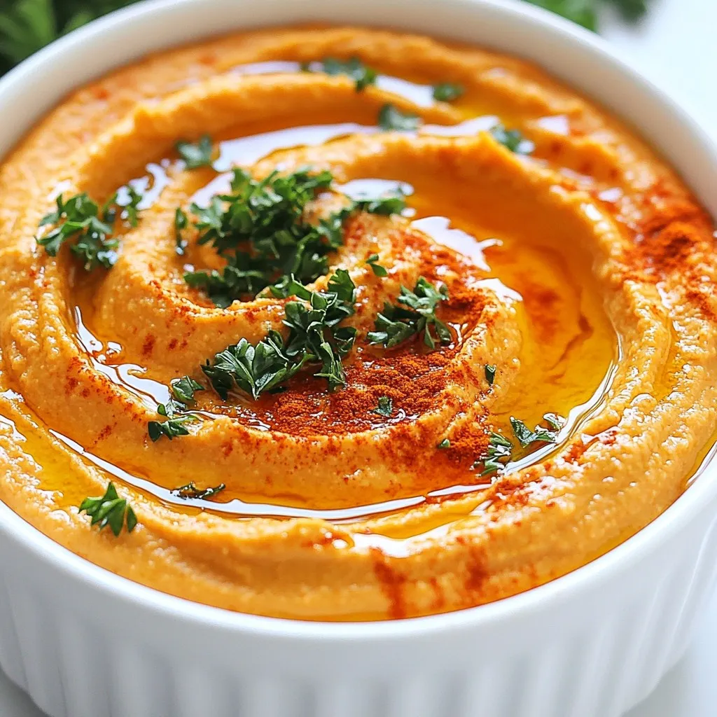 Roasted Red Pepper Hummus Simple and Healthy Recipe