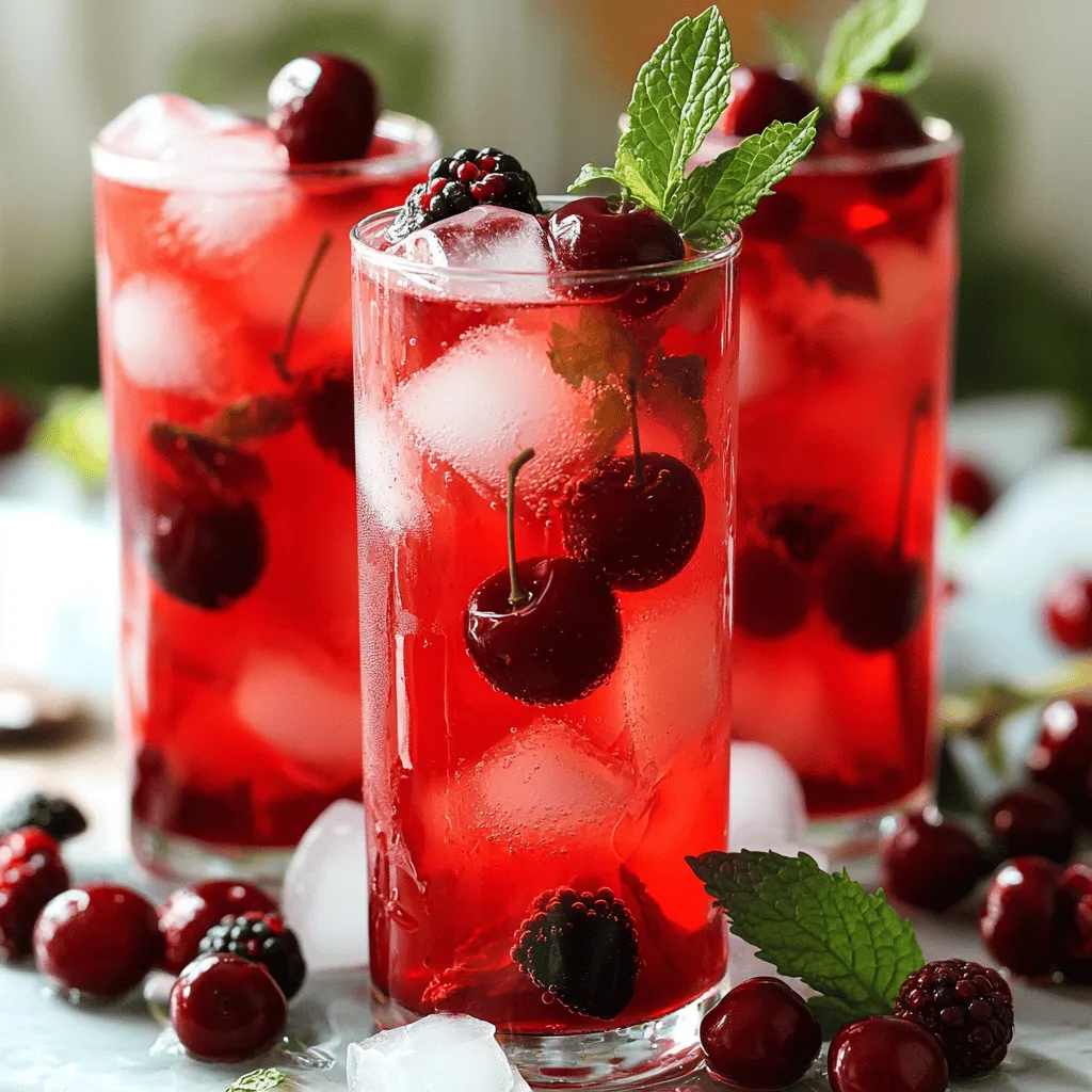 Cherry Berry Iced Tea Refreshing Summer Delight