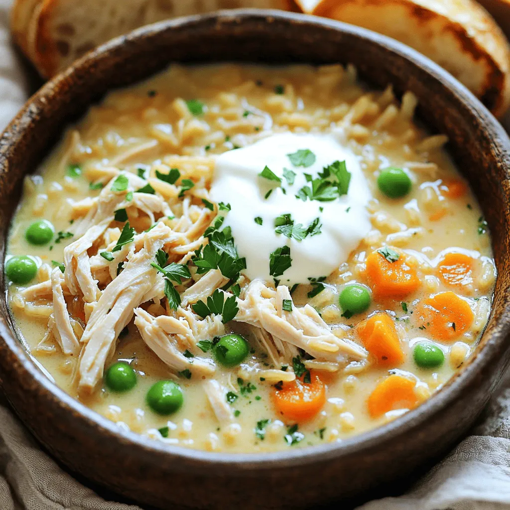 Flavorful Slow Cooker Creamy Chicken Rice Soup Recipe