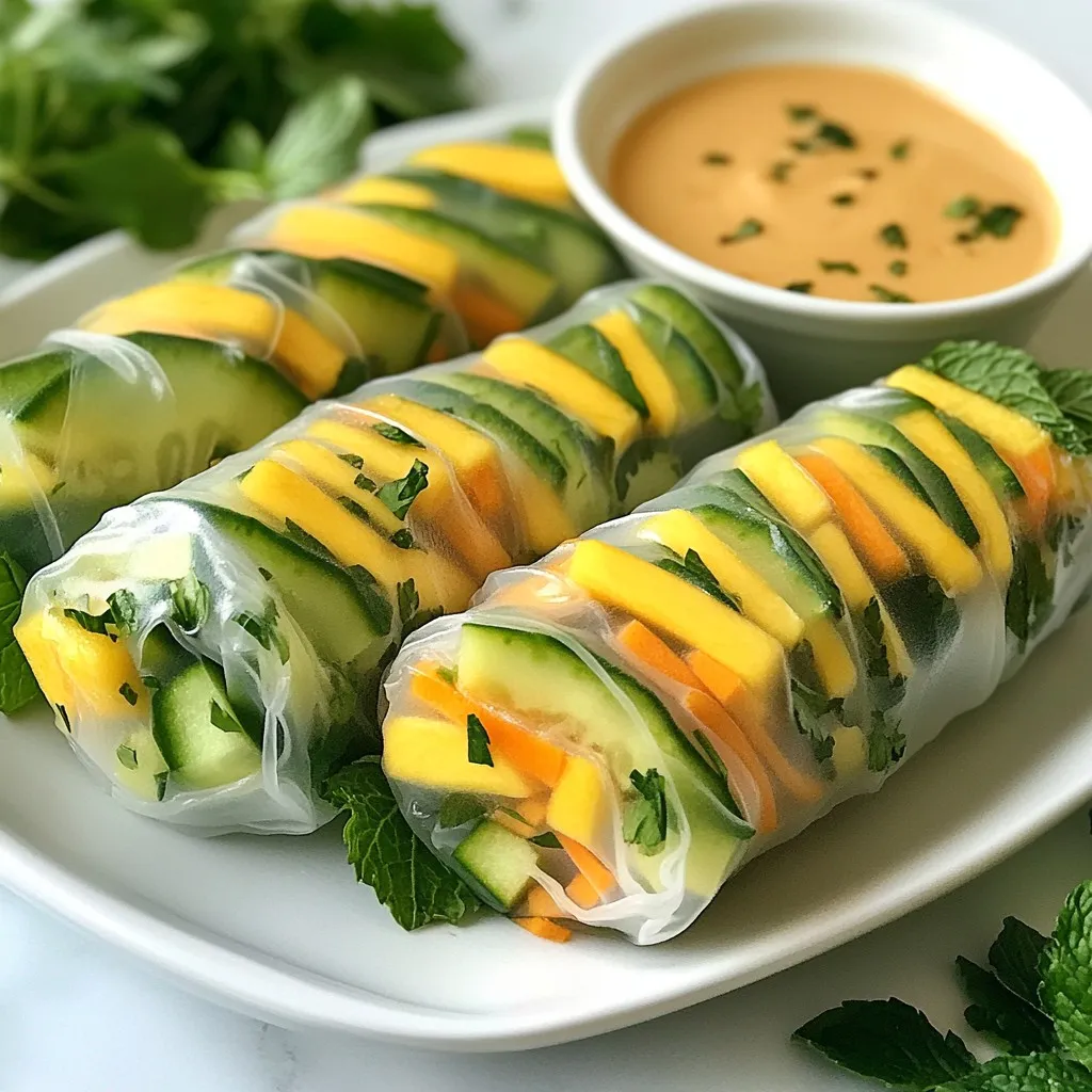 Mango Avocado Summer Rolls Fresh and Tasty Snack