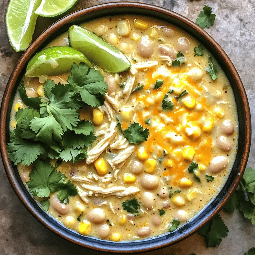 Slow Cooker Creamy White Chicken Chili Flavorful Delight
