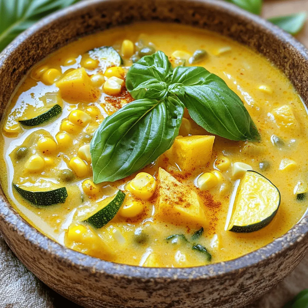 Summer Squash and Corn Chowder Tasty Comfort Food