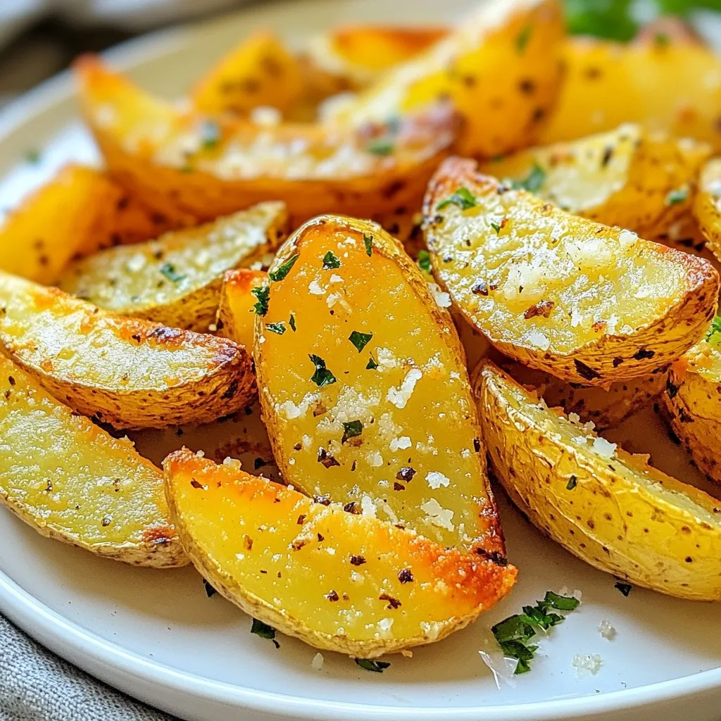 Garlic Parmesan Air Fryer Potato Wedges Tasty Treat