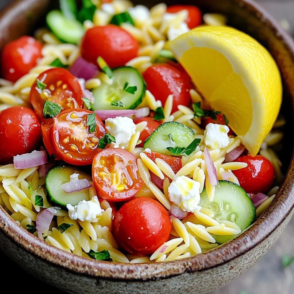 Greek Orzo Pasta Salad Flavorful and Fresh Recipe