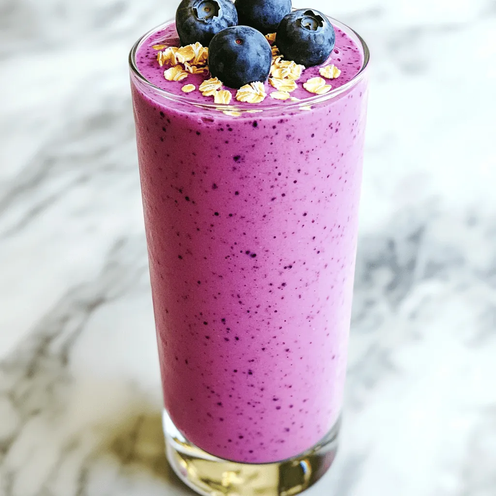 Blueberry Muffin Smoothie Flavorful and Healthy Drink