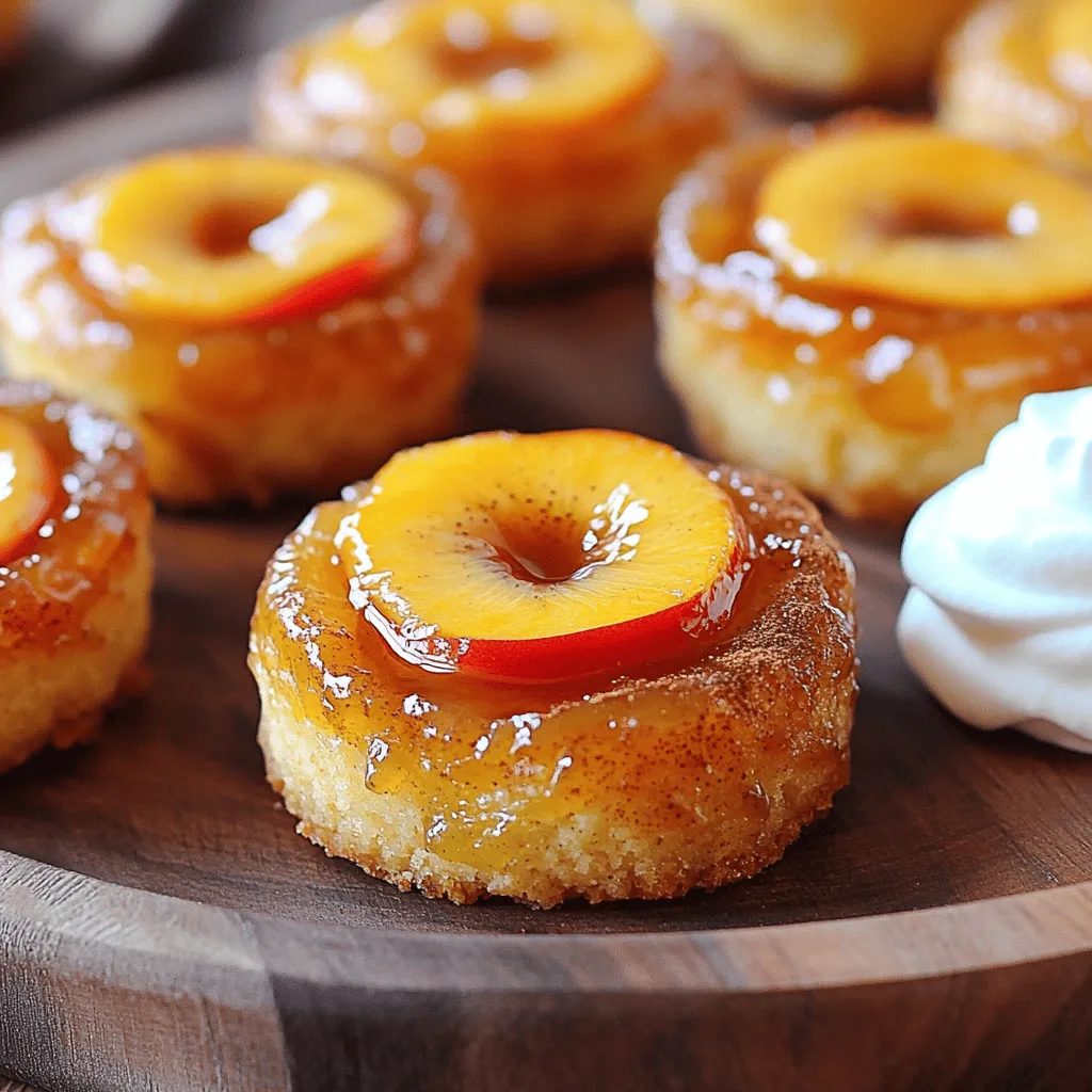Peach Upside Down Mini Cakes Delightful and Simple Treat